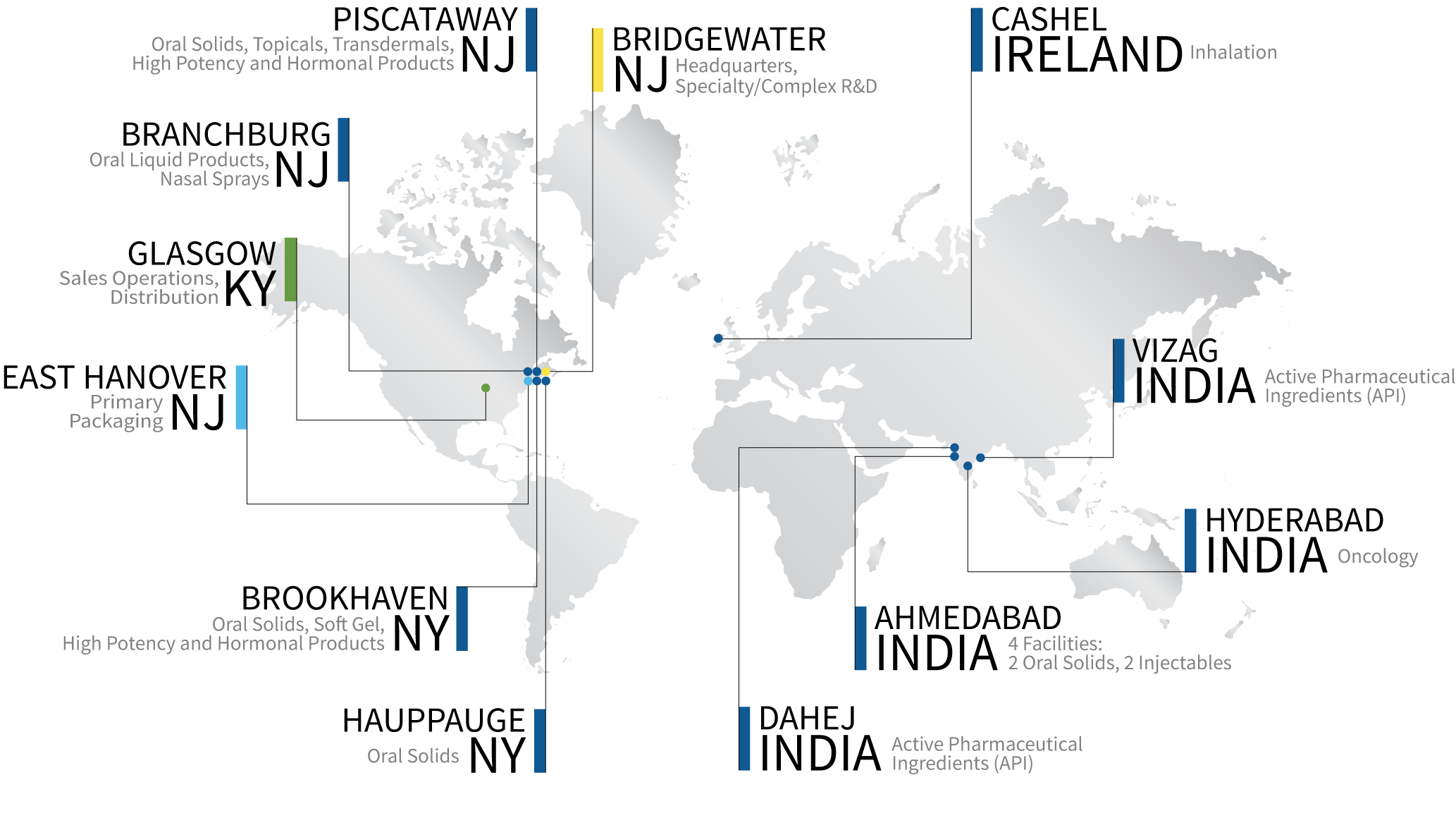 Locations Amneal Pharmaceuticals